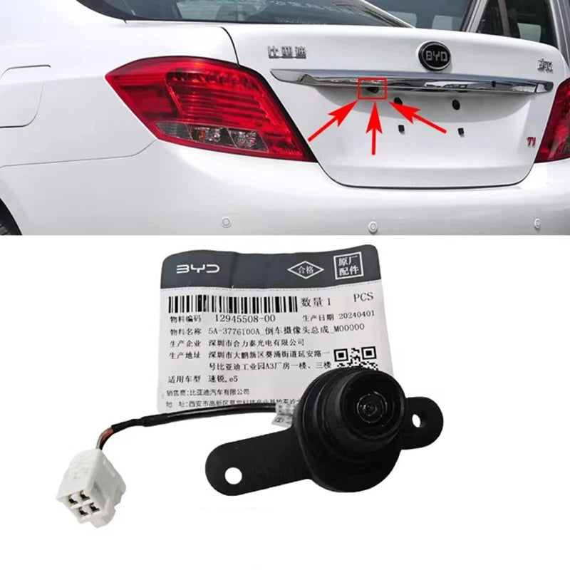 Rearview Camera for BYD SURUI E5 Tailgate Rear Probe Car Accessories 12945508-00 / 5A-3776100A - sayaragear