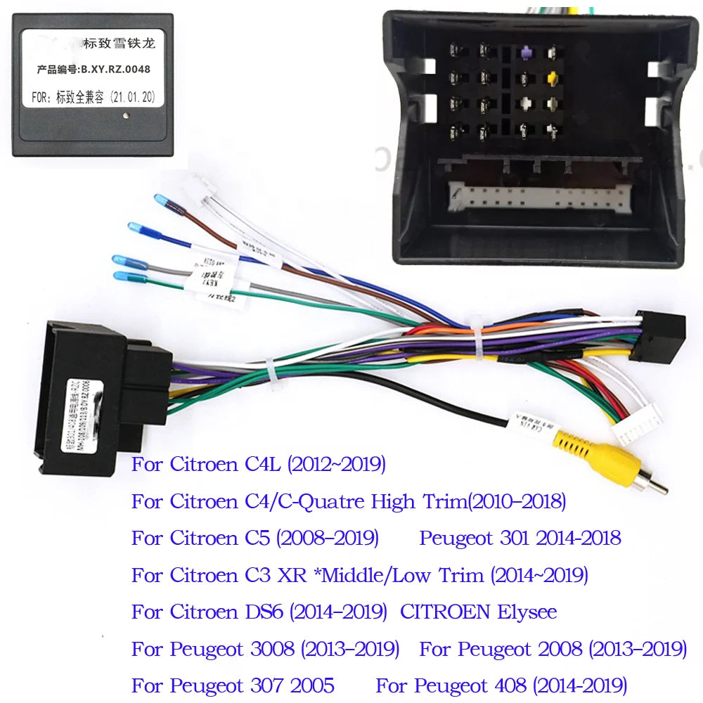 Raise PSA Canbus Box 16 Pin Car Stereo Android Harness For Peugeot Citroen  Berlingo 2015+ C4 /C-quatre/C4L / C3 XR /C5/DS6 sayaragear