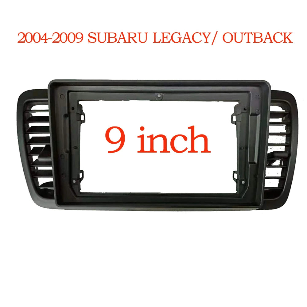 For  left Steering Wheel Subaru Legacy Outback 2004-2009 Car Radio Frame Fascia Panel 9 inch Android Facia Bezel Plate Trim sayaragear