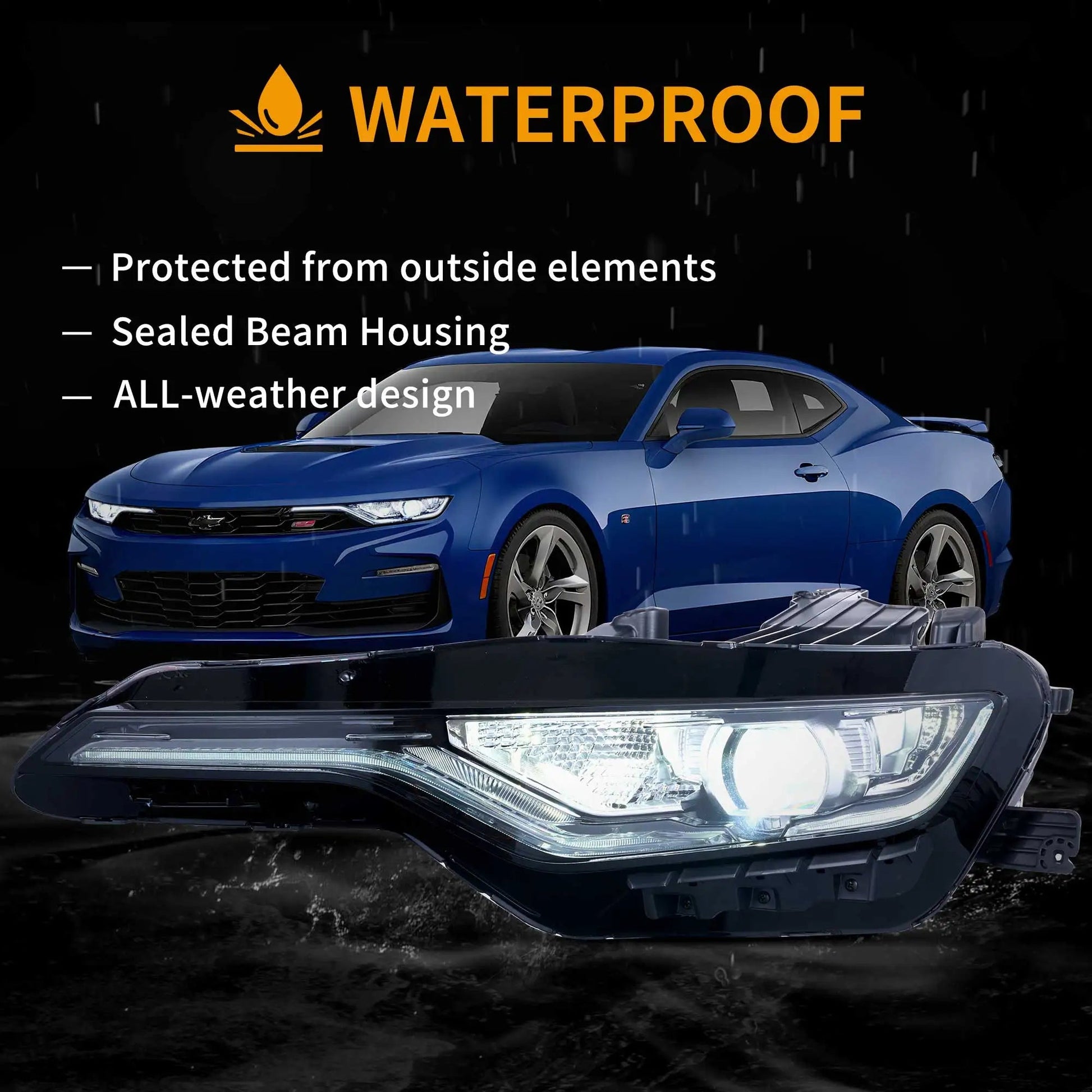 Vland 2018-2024 Camaro SS/RS LED Headlights Assembly Upgrade sayaragear