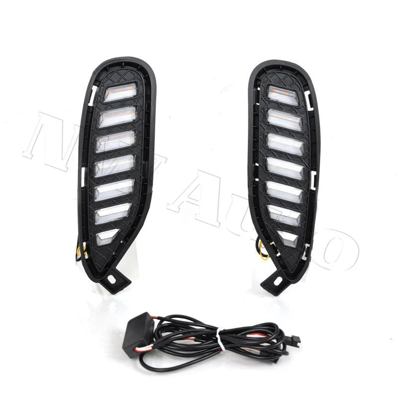 Car LED Front Bumper Reflector Lights For BYD Song Plus DMi 2021 2022 Brake Warning Stop Dynamic Turn sayaragear