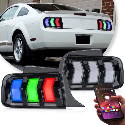Vland Mustang 2005–2009 RGB LED Tail Lights with Sequential Turn Signal sayaragear