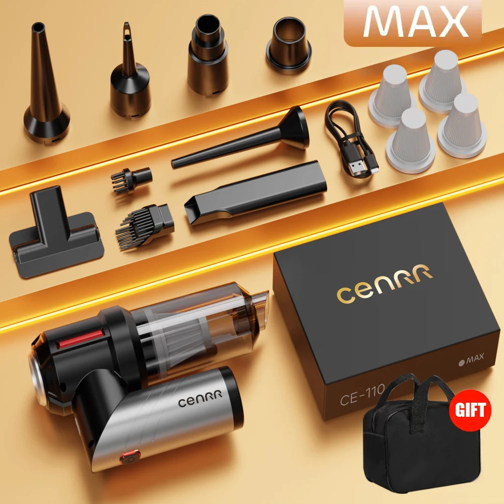 CENRR Car Vacuum Cleaner Mini 998000PA Powerful Cordless Portable Vacuum Cleaner for Home Appliance Handheld Blower Car Cleaner sayaragear