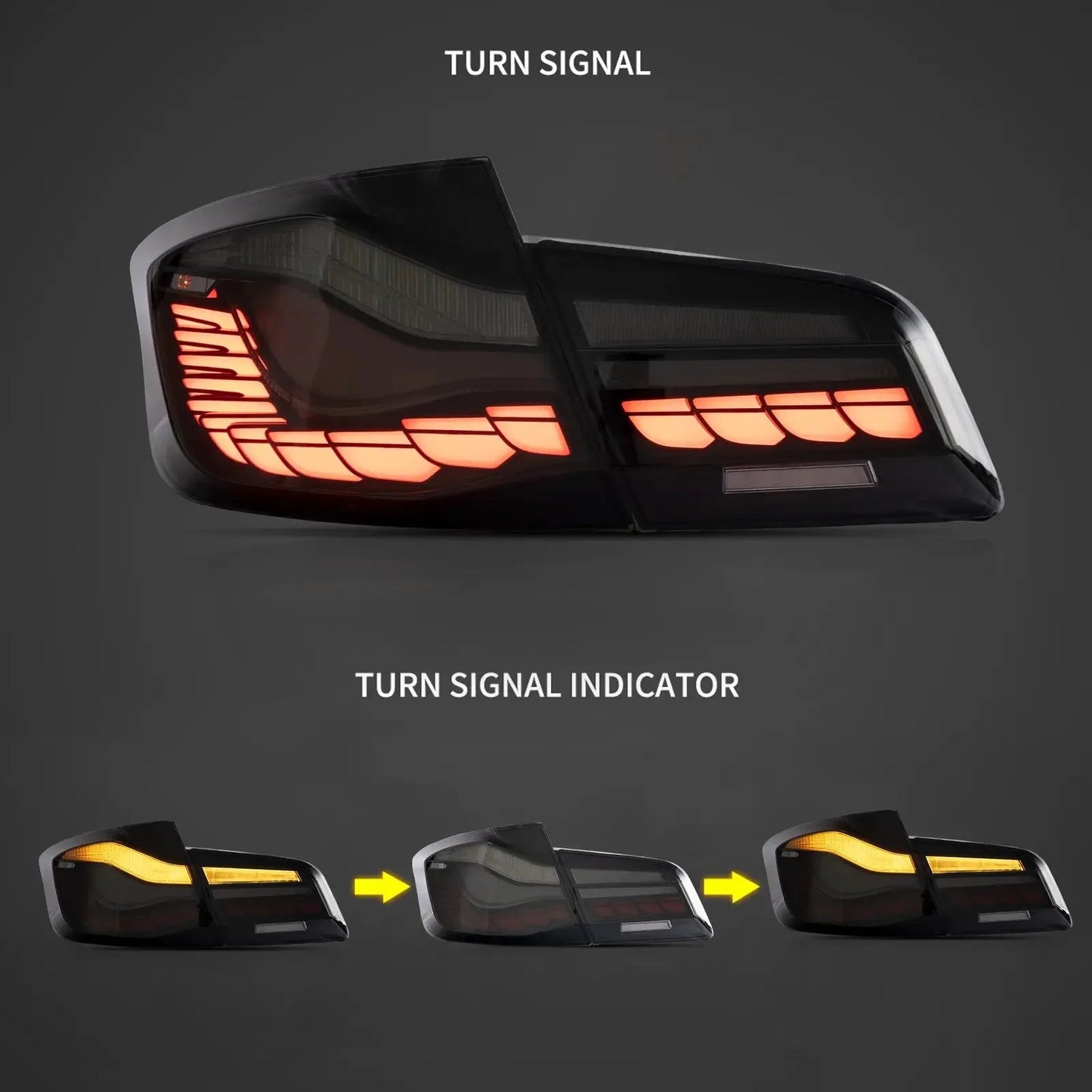 Vland 2011-2017 5 Series M5 F10 F18 OLED Tail Lights With Dynamic Welcome Lighting [CS Style] sayaragear
