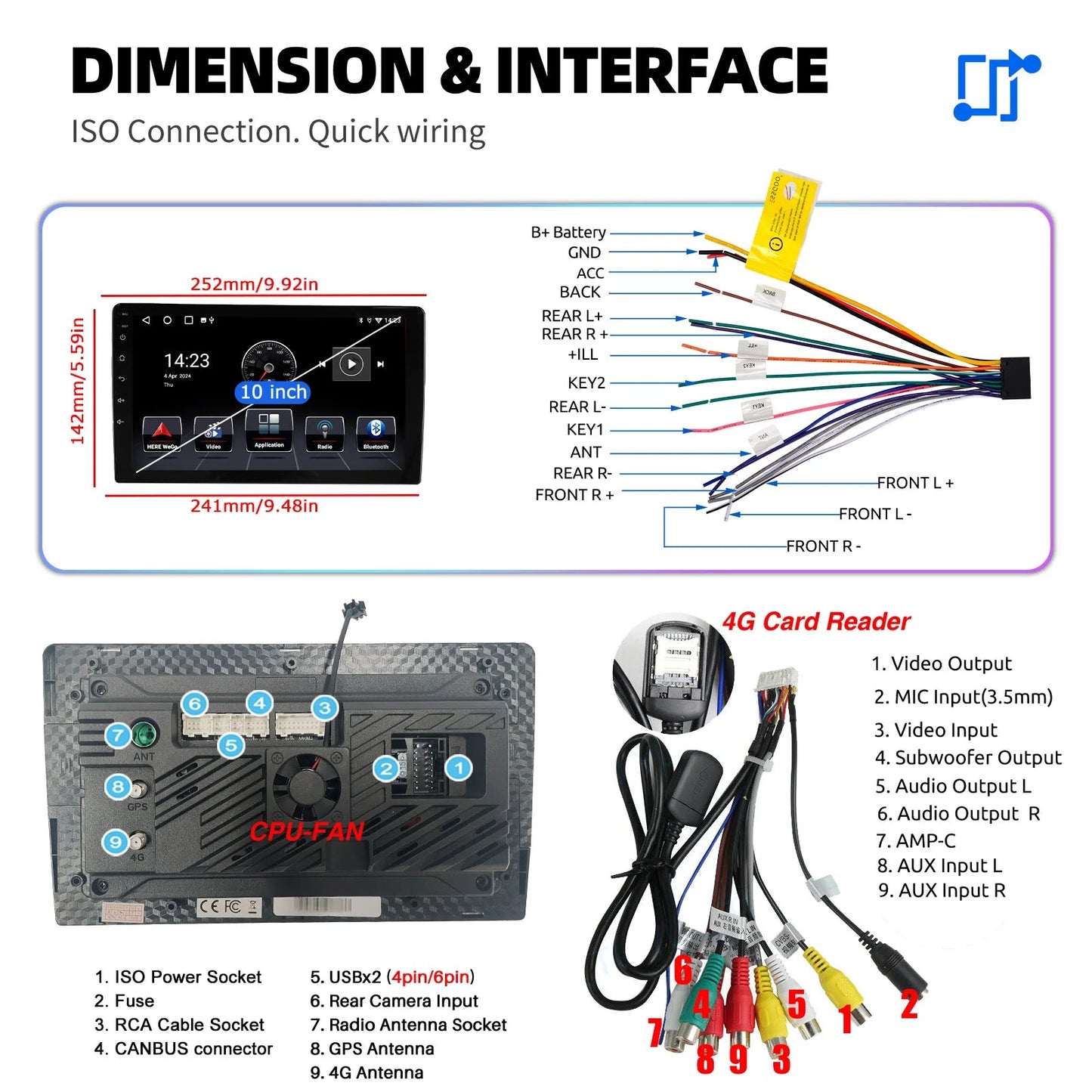 ESSGOO 7 9 10" Car Radio Android Auto Carplay Car Stereo Multimedia Player Universal WIFI GPS Autoradio Car Intelligent Systems sayaragear