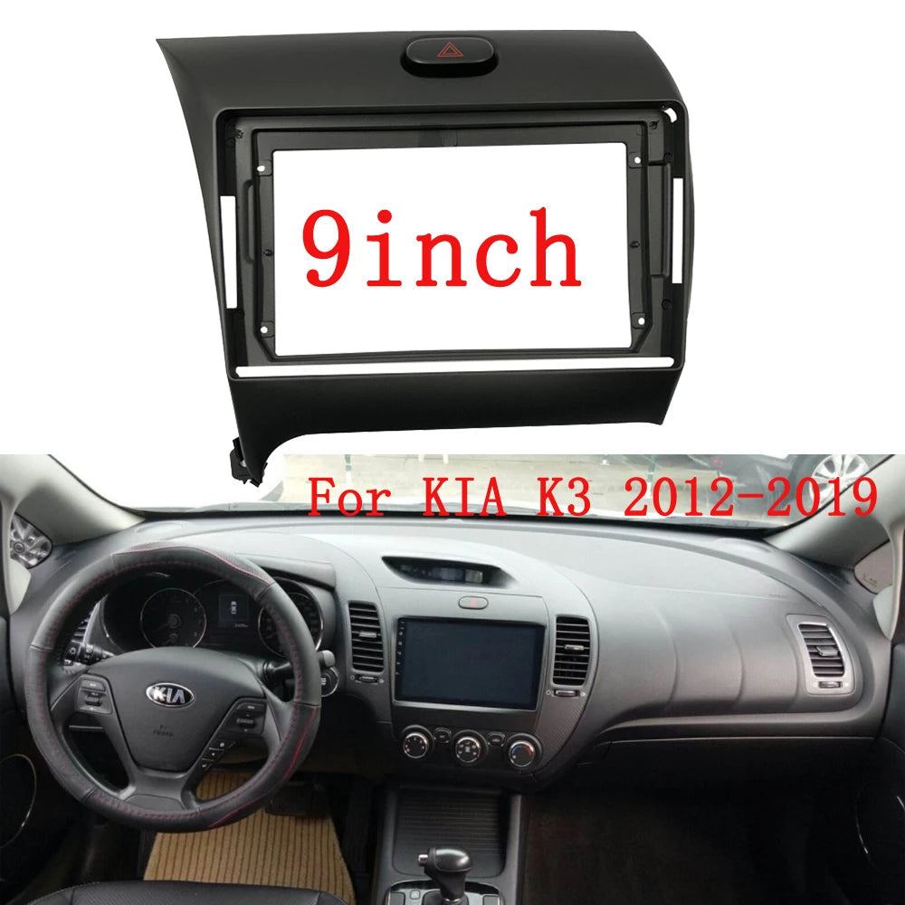 9 Inch Car Frame Fascia Adapter Android Radio Dash Fitting Panel Kit For KIA Cerato K3 Forte 2012-2019 sayaragear