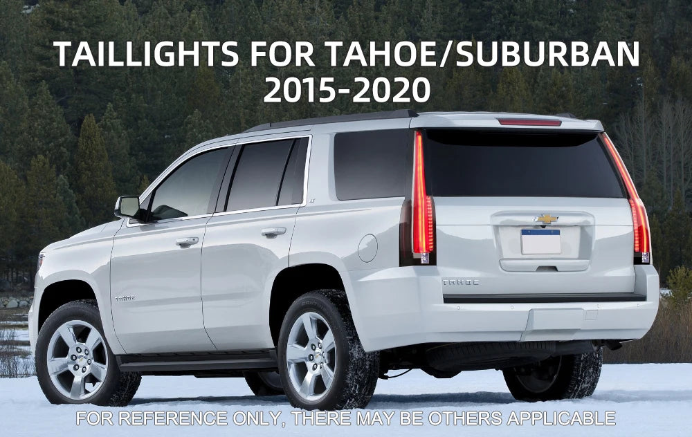VLAND Tail lights Assembly for Chevrolet Tahoe Suburban 2015 2016 2017 2018 2019 2020 Tail Lamp Turn Signal Reverse Lights LED sayaragear