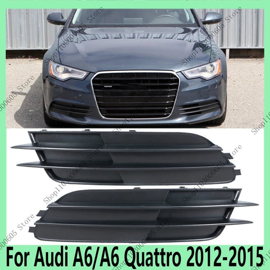 For Audi A6/A6 Quattro 2012-2015 Automobile Accessories Front Bumper Fog Light Frame Grille Decorative Frame 4G0807681 4G0807682 sayaragear