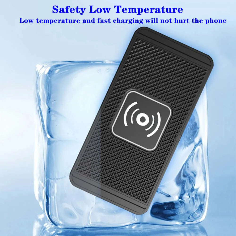Car Wireless Charger for Iphone 16 15 15 Pro Max 14 13 12 X Samsung S24 S23 Wireless Car Charger Silicone Pad Stand Fast Charger sayaragear