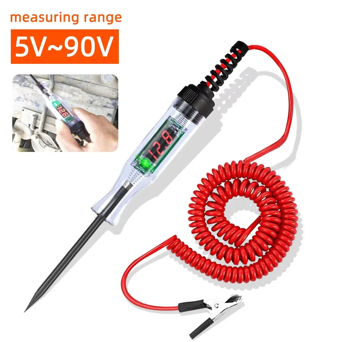 6V 12V 24V Car Truck Voltage Circuit Tester Auto Car Diagnostic Probe Test Pen Light Bulb Electric Measuring Pen Repair Tools sayaragear
