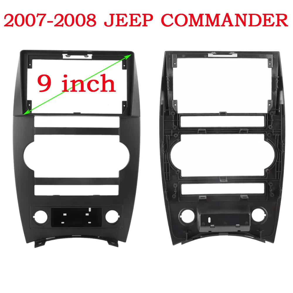 9 Inch Car Frame Fascia Adapter Android Radio Audio Dash Fitting Panel Kit For Jeep Commander 2007-2008 sayaragear
