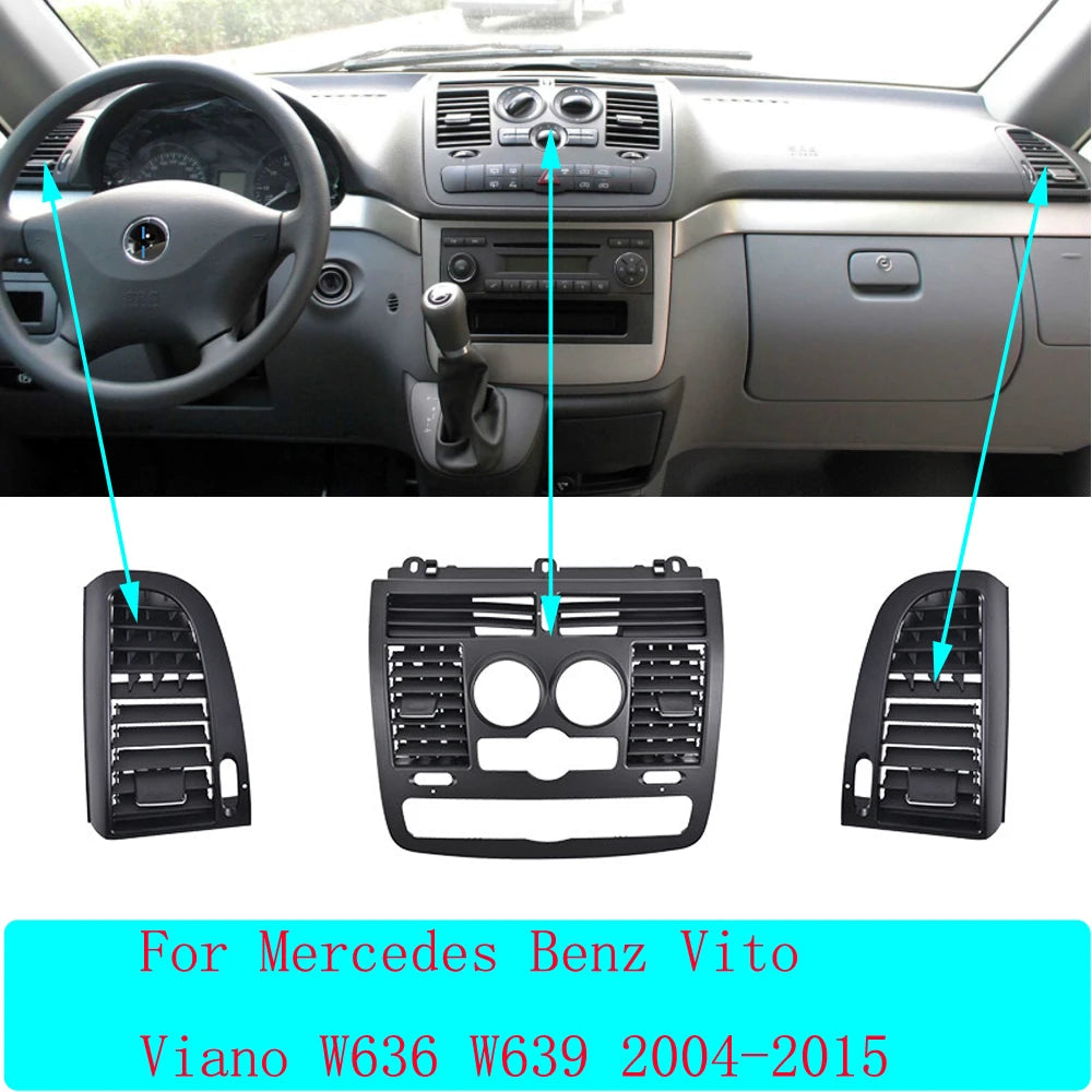 Front Dash Central Left Right Air Conditioner Ac Vent Grill Cover For Mercedes Benz Vito Viano W636 W639 6368300300 6368300200 sayaragear