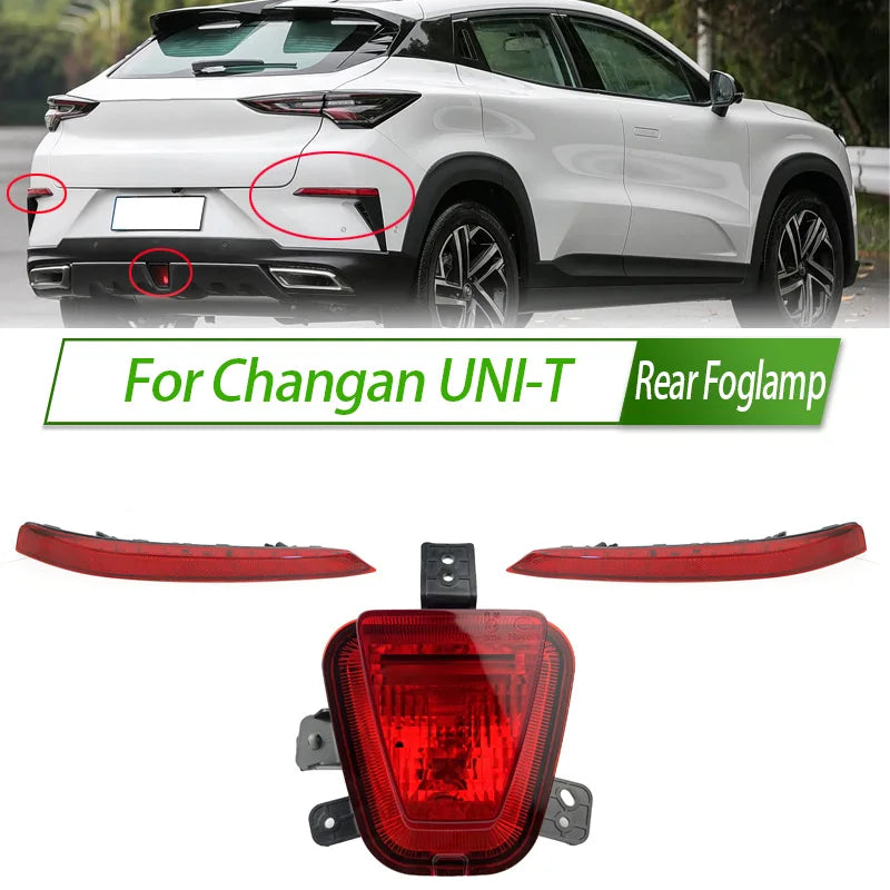 For Changan UNI-T UniT Rear Bumper Fog Light Reflector Stop Light Rear Fog Light Foglamp Brake Lamp Warning Lamp Frame Cover sayaragear
