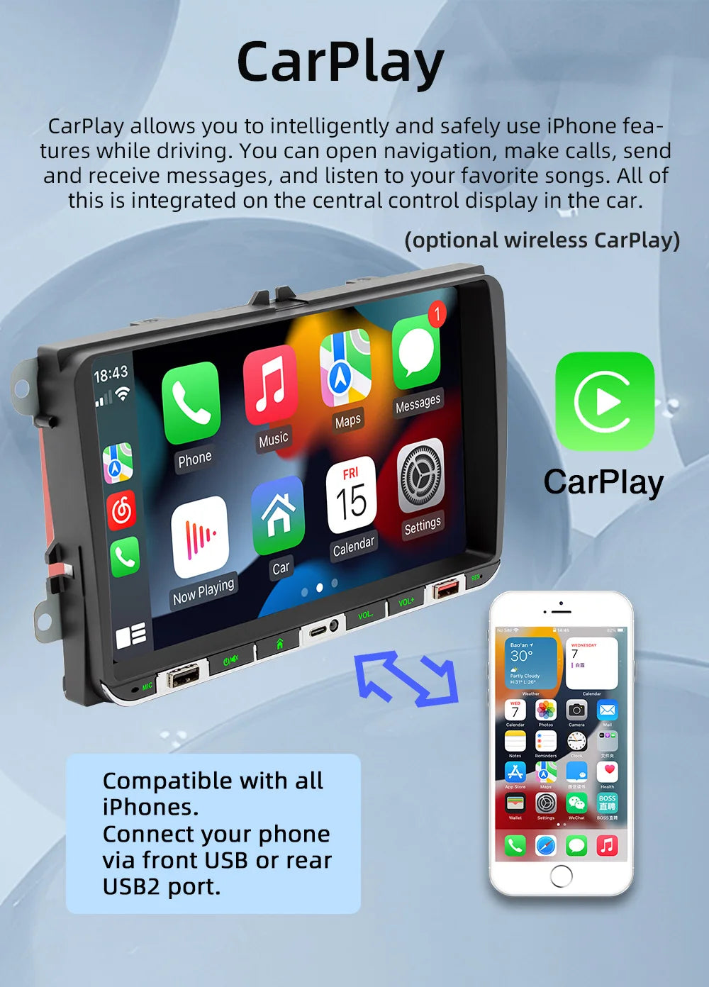 DuoDton 2 Din 9 inch Android Car Radio GPS 4G WiFi DSP Carplay For VW / Volkswagen Skoda Octavia golf 6 touran passat polo Jetta sayaragear