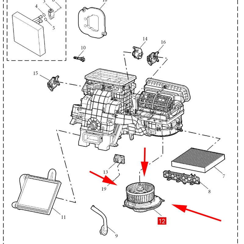 Original air conditioner blower assembly evaporation box motor For SAIC MG 350 550 360 750 RX5 RX3 MG3 MG5 MG6 GS GT ZS HS sayaragear