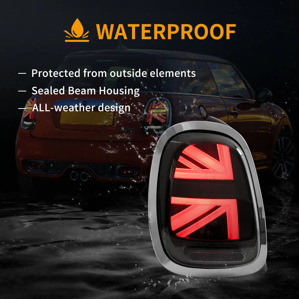 Vland 14-19 Mini F55/F56/F57 Full LED Taillights with Sequential Turn Signal Rear Lamp Assembly Upgrade sayaragear