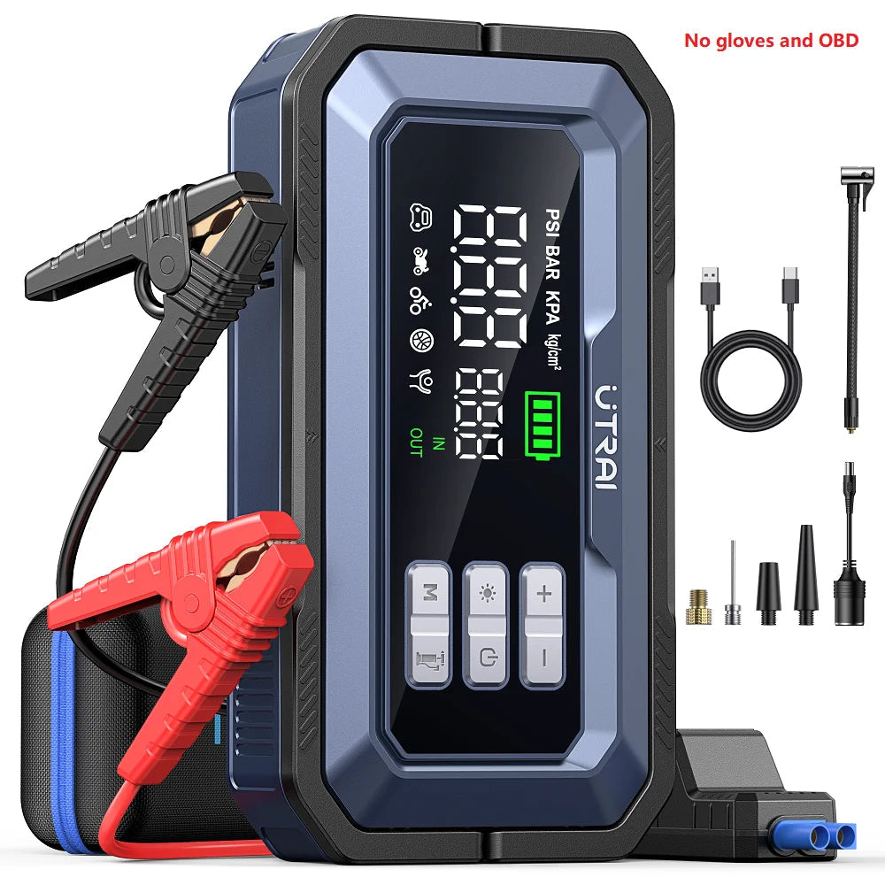 UTRAI All-in-One 7000A Car Jump Starter with Air Compressor &  OBD Diagnosis & Outdoor Camping Lights Emergency Boosters sayaragear