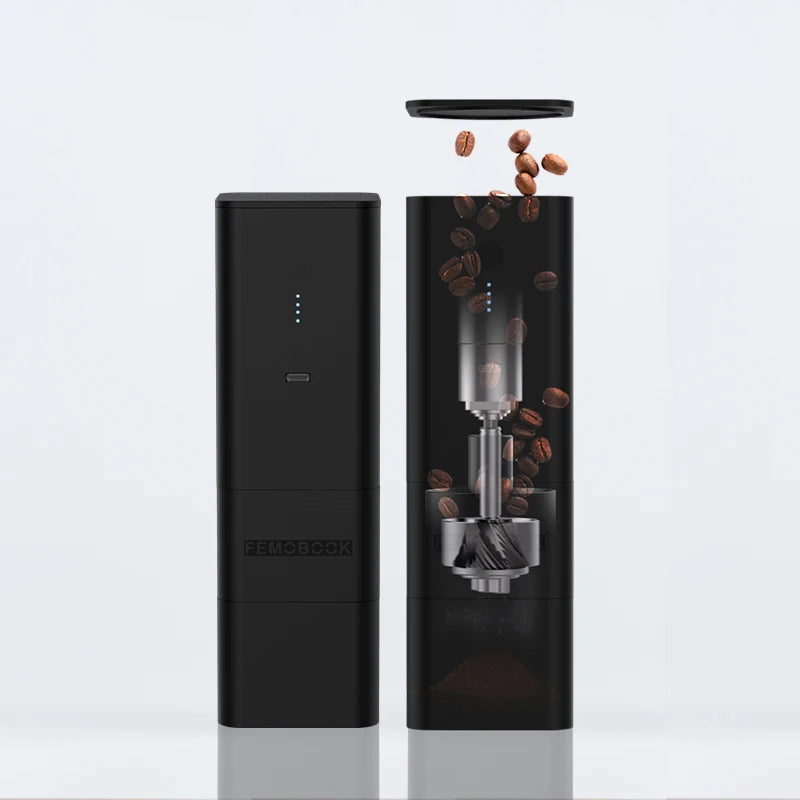 FEMOBOOK A2 USB electric grinder portable rechargeable grinder with 7core burr Magnetic attraction design 4000mah battery sayaragear