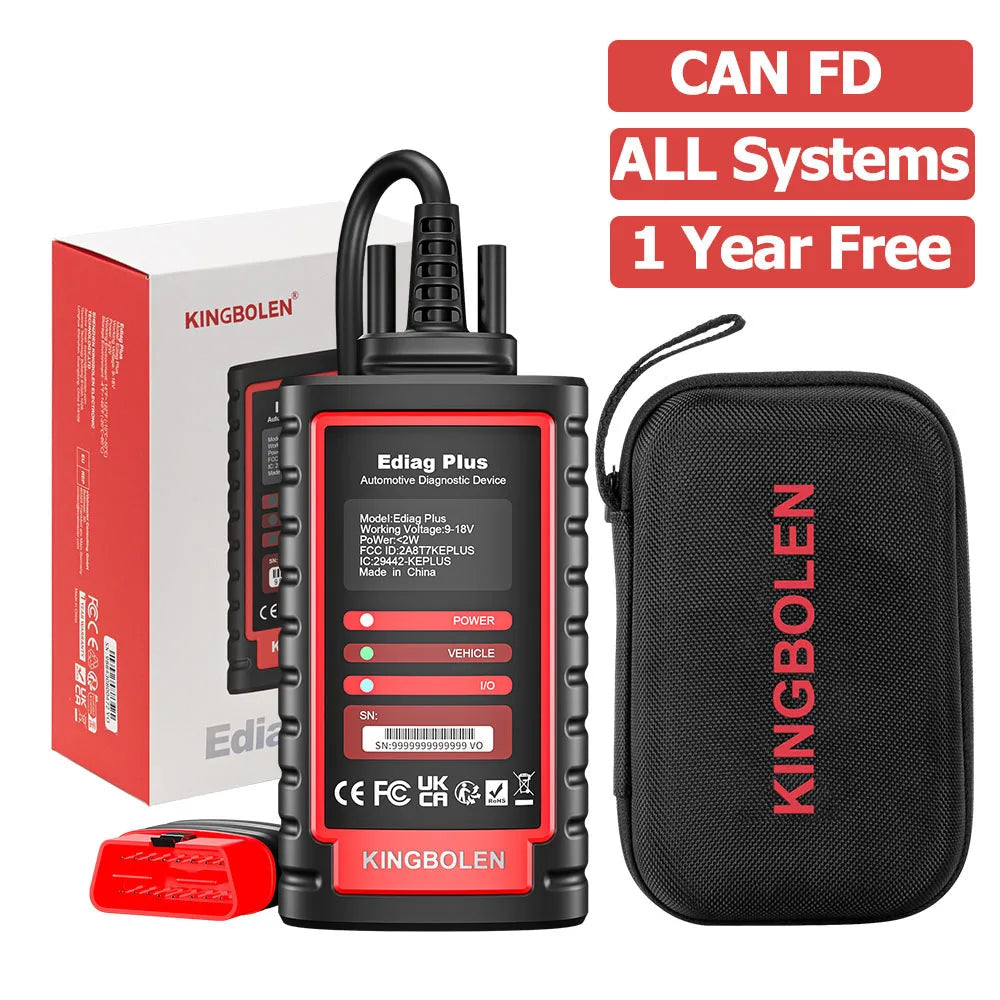 THINKCAR THINKDIAG 2 /KINGBOLEN Ediag Plus CAN FD All Systems 15 Reset Services ECU Coding OBD2 Scanner Car Diagnostic Tool sayaragear