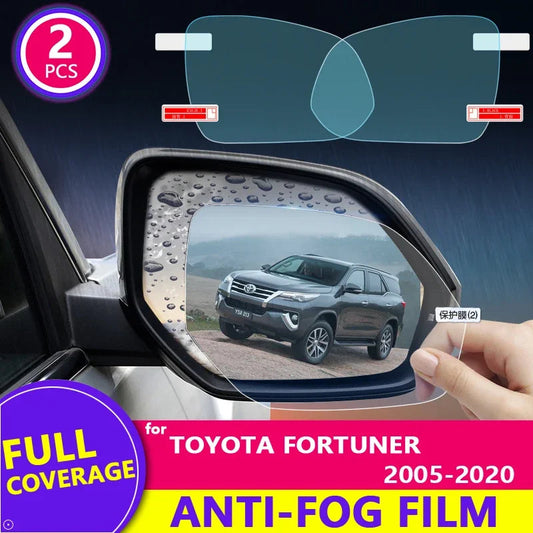 Full Cover Anti Fog Rainproof Film for Toyota Fortuner 2005 -2020 AN50 AN60 AN150 AN160 Hilux SW4 SR5 Rearview Mirror Protective sayaragear