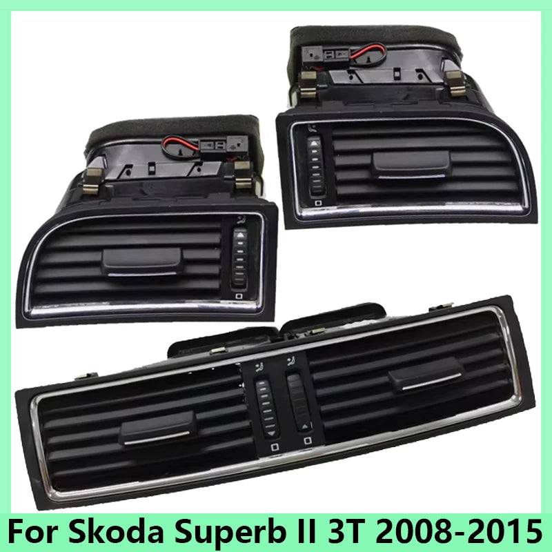 Front Left/Right/Central Air Conditioning Grille AC Vent Outlet Panel For Skoda Superb II 3T 2008 2009-2015 3T0820951 3T0819701 - sayaragear