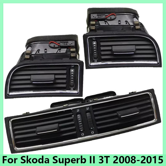 Front Left/Right/Central Air Conditioning Grille AC Vent Outlet Panel For Skoda Superb II 3T 2008 2009-2015 3T0820951 3T0819701 - sayaragear