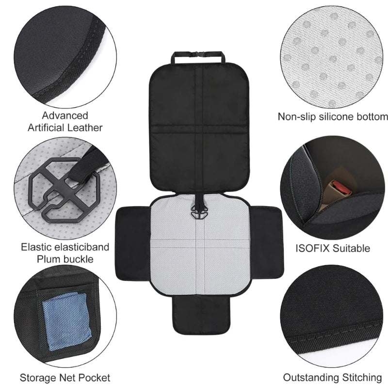 Universal Child Safety Seat Anti-Slip Anti-Scratch Mat Pads Waterproof Car Seat Protective Cover for-Baby Kid Protection sayaragear