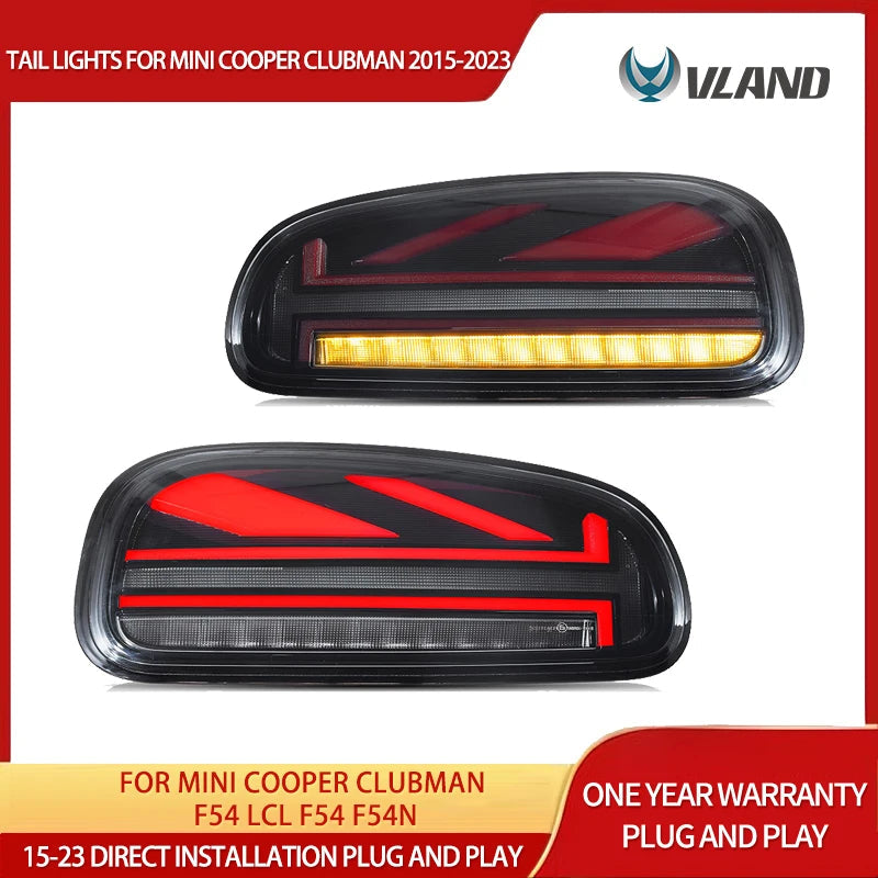 Vland 15-23 Cooper Clubman F54 LCI F54/F54N Full LED Tail Lights with Upgraded Dynamic Welcome Lighting sayaragear