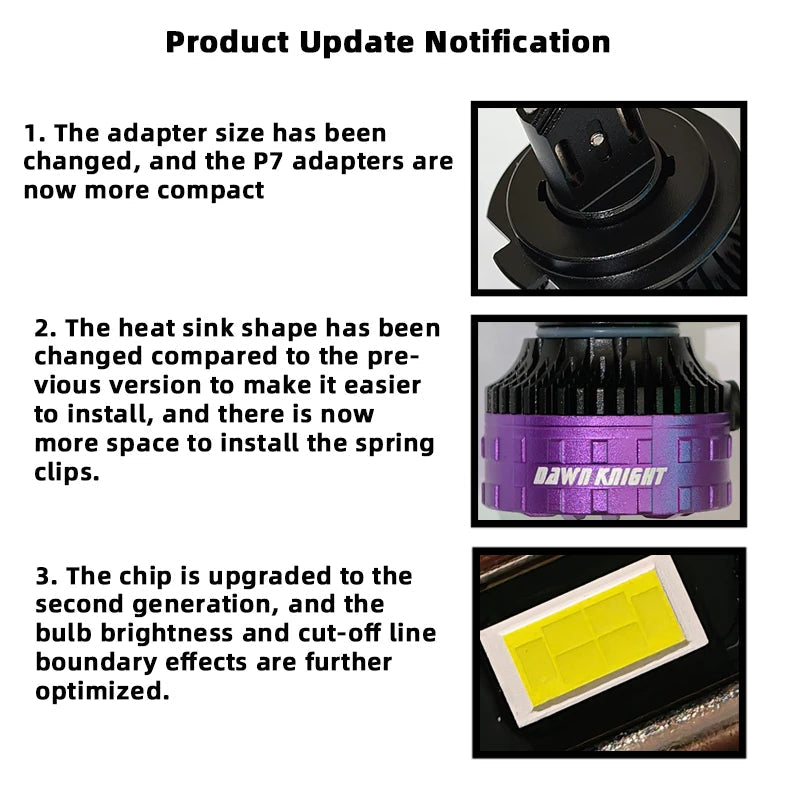 DAWN KNIGHT H11 H7 H4 Led Headlight Bulbs P7 PLUS 140W Powerful 6000K 4300K LED HB3 HB4 Led Lamps 12V 2pcs sayaragear