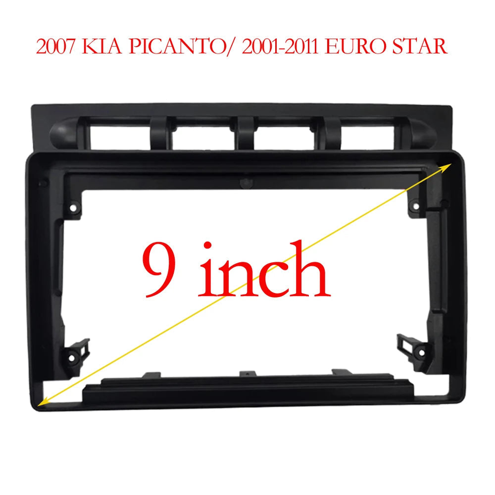HAOCHEN 9" Car Radio Fascia DVD Stereo Frame Plate Adapter Mounting Dash Installation Bezel  for KIA Morning Picanto 2004-2007 sayaragear