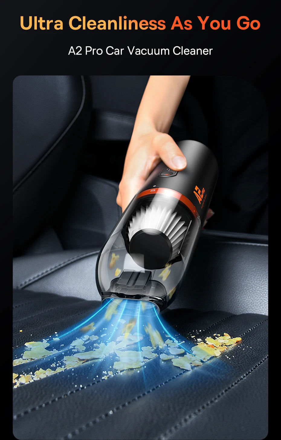Baseus A2Pro Wireless Car Vacuum Cleaner 6000Pa Mini Air Blower Portable Handheld Vacuum Cleaner For Car Home Cleaning Accessory sayaragear