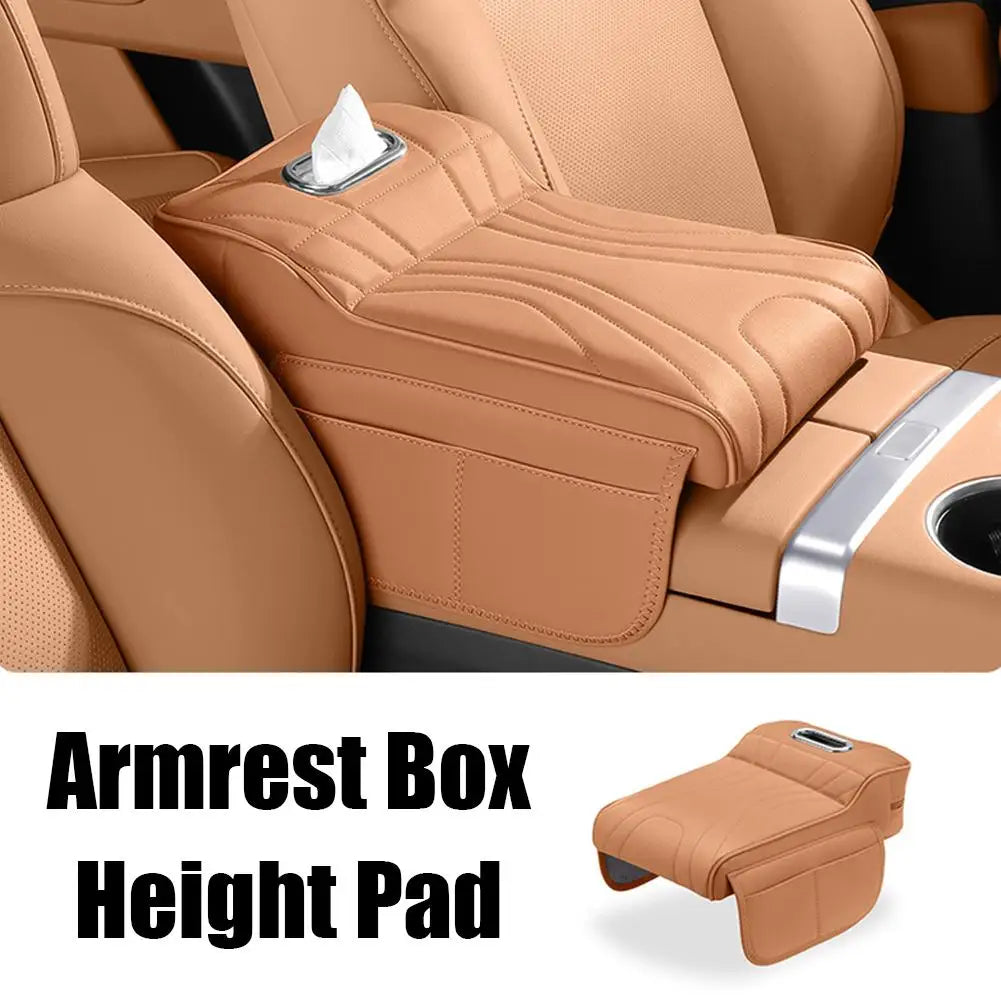 For Haval H9 2rd 2024 2025 Car Armrest Box Height Increase Pad Leather Protective Cover Storage Bag Auto Styling Accessories sayaragear