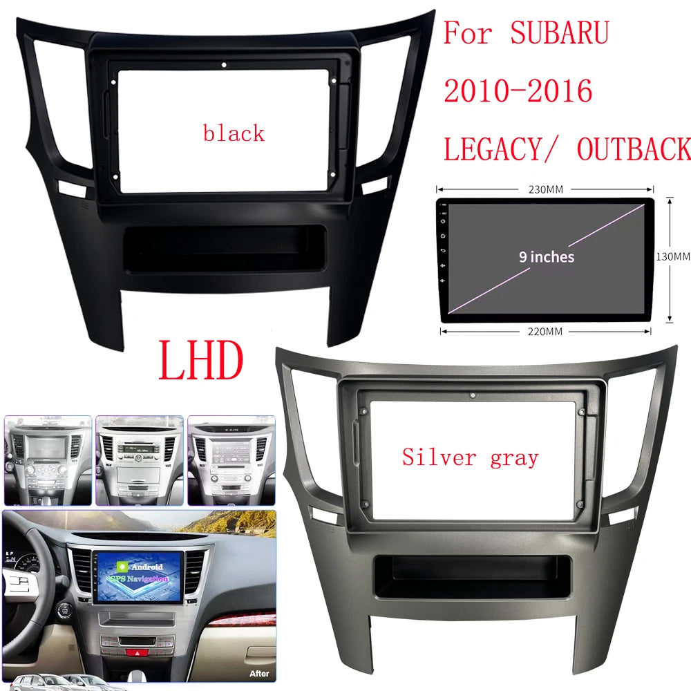 9 Inch Car Frame Fascia Adapter For Subaru Outback Legacy 2010-2016 Android Radio Dash Fitting Panel Kit sayaragear