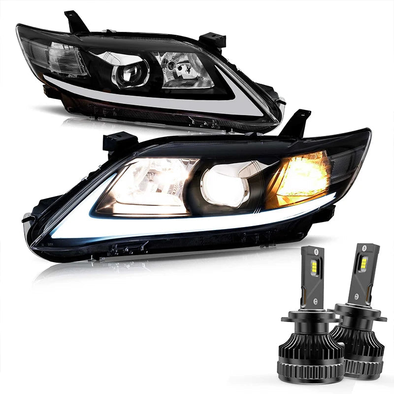VLANDFOR TOYOTA CAMRY 2009-2011 HEAD LAMP(USA TYPE) Headlights DRL Day Running Light LED Fog Lights Car Accessory Head Lamp sayaragear