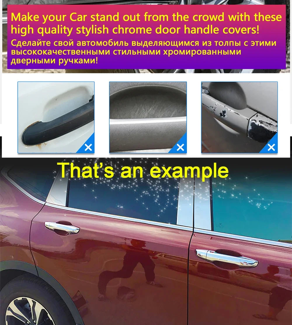 Luxury chrome door handle cover trim protection cover for Renault Koleos Samsung QM6 MK2 2017~2020  Car accessory sticker 2018 sayaragear