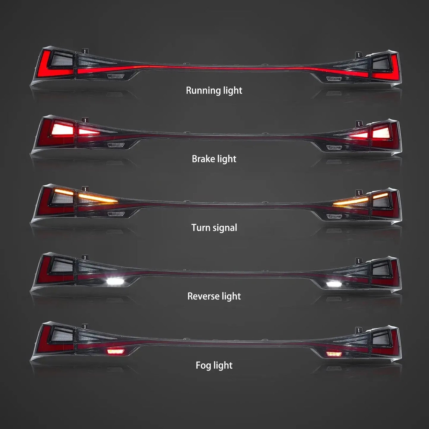 Vland 14-20 IS 250 200t 300h F Sport LED Tail Lights Unique Design Rear Lamp Assembly Upgrade Replacement sayaragear