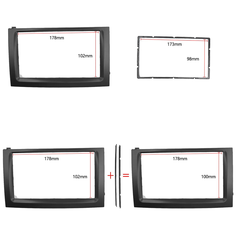 2DIN Car Radio Fascia for 2003 2004 2005 2006 Skoda Fabia Frame Stereo DVD Player Dash Fitting Kit Facia Face Plate Double Din sayaragear
