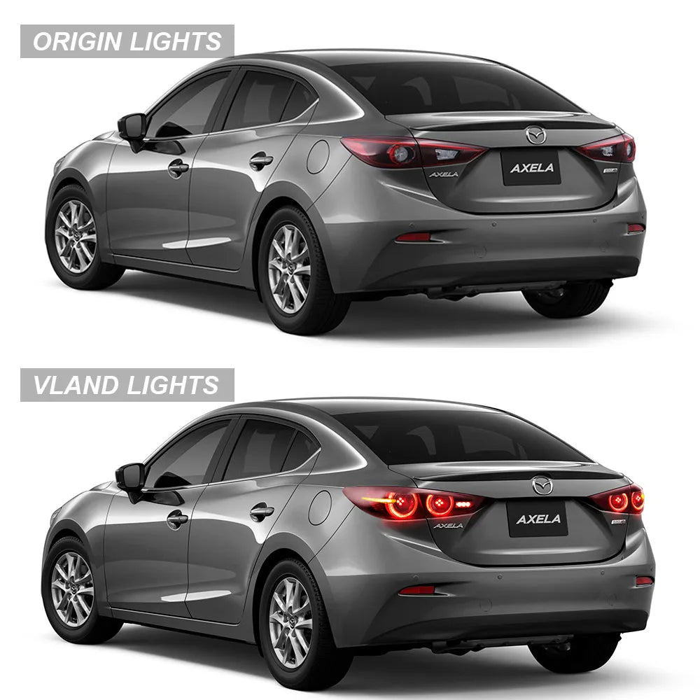 VLAND 19-22 Mazda3 Axela 4th Gen (BP) Sedan LED Tail Lights With Dynamic Welcome Lighting sayaragear