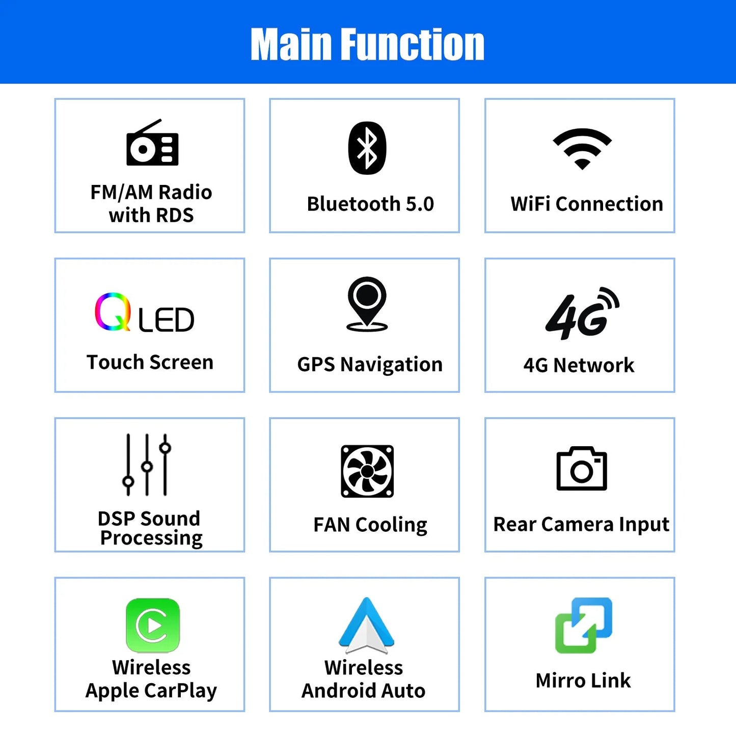ESSGOO 7 9 10" Car Radio Android Auto Carplay Car Stereo Multimedia Player Universal WIFI GPS Autoradio Car Intelligent Systems sayaragear