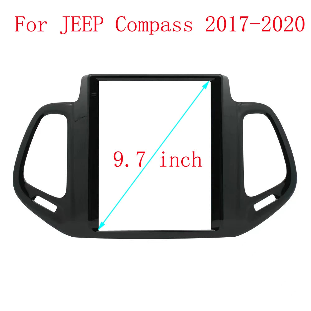 HAOCHEN Car  Frame Stereo Trim Frame  9.7 inch Car Dashboard Interior Accessories For JEEP Compass 2017-2020 sayaragear