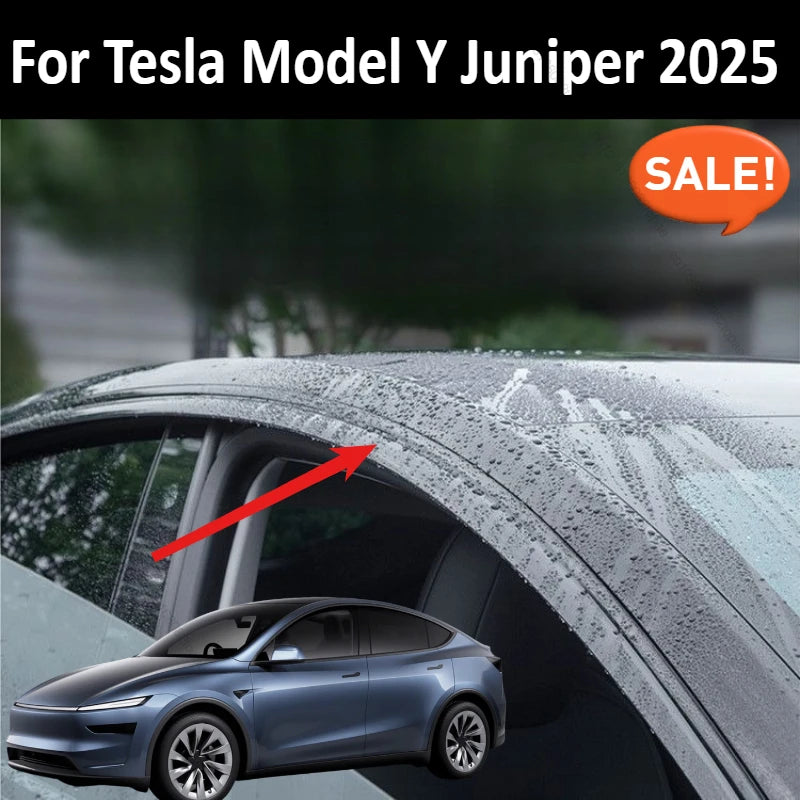 Body Kit Tuning Accessories Decoration Wind Deflector Rain Guard Brow For Tesla Model Y/3 Juniper 2025 Window Visors Shade Refit sayaragear