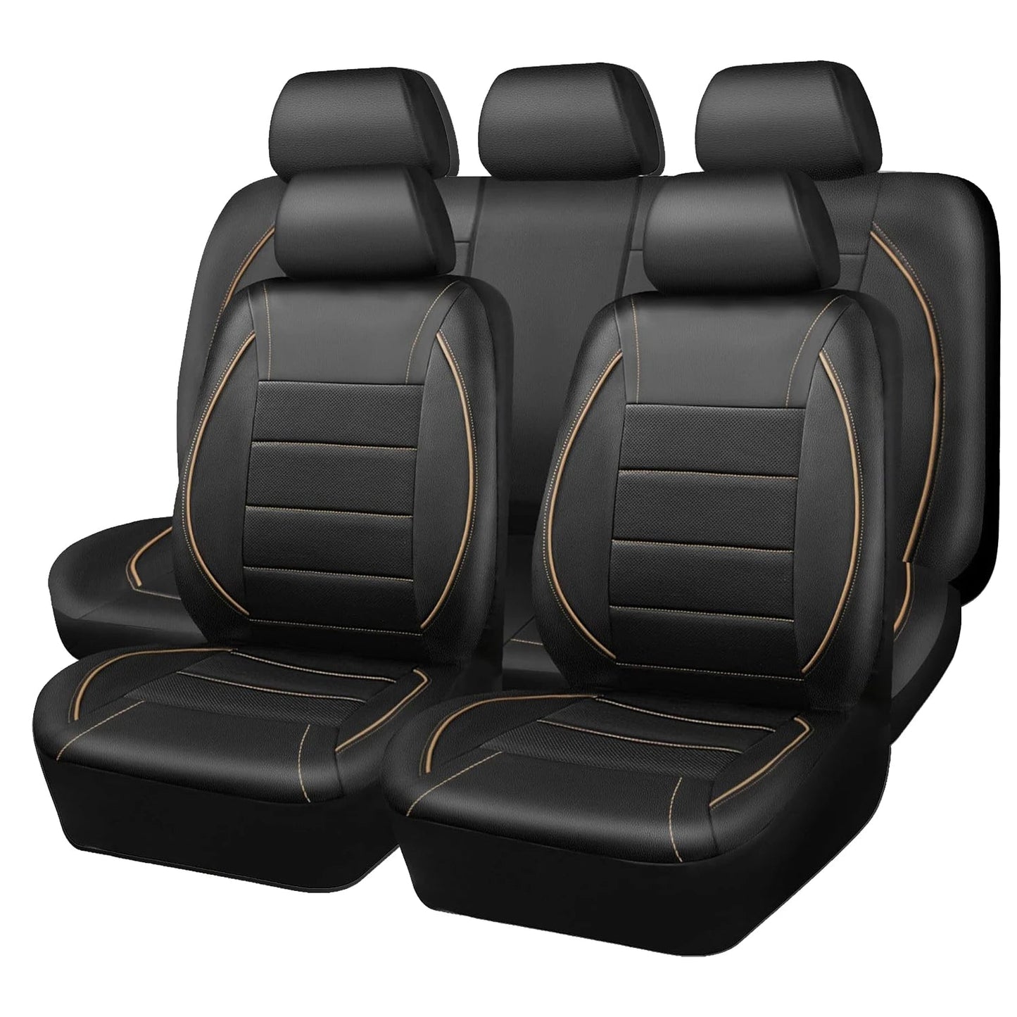 Universal Leather Car Seat Covers Red Simple Waterproof 5 Seat Car Seat Cover sayaragear