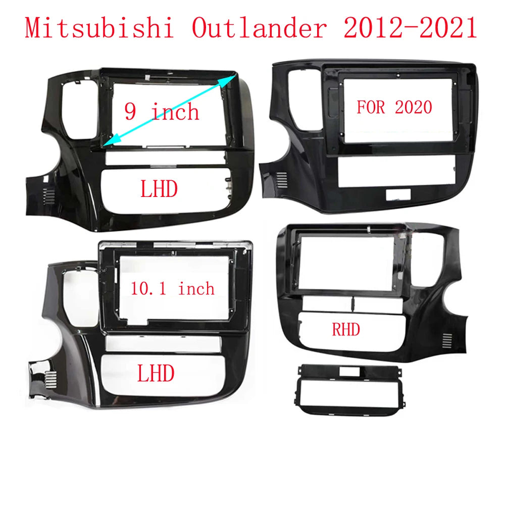 9/10.1 inch 2 Din Car Stereo Radio Fascia Panel Audio Frame Cover Trim Kit Face Bezel For Mitsubishi Outlander 2012-2020 2021 sayaragear
