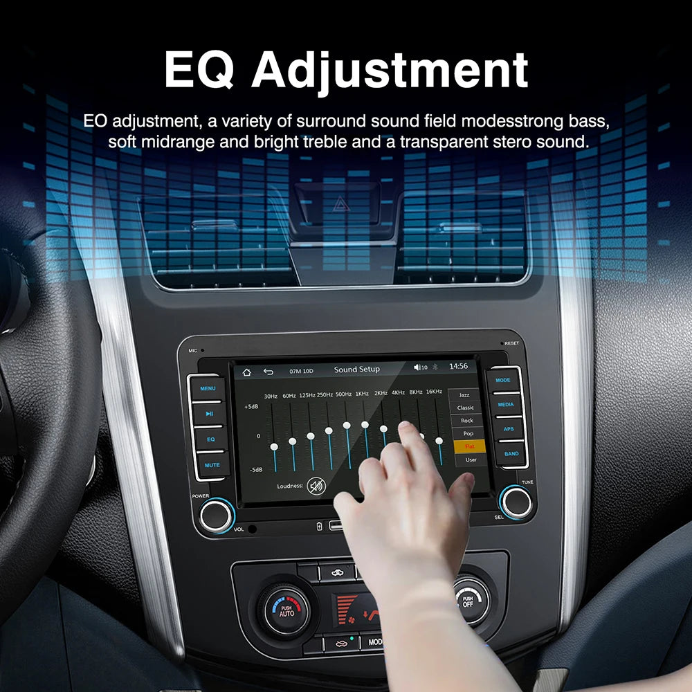 7 Inch Car Stereo For VW Touchcreen BT AM/FM Radio Receiver with Android Auto Carplay USB Charge Support Hands-Free Calling sayaragear