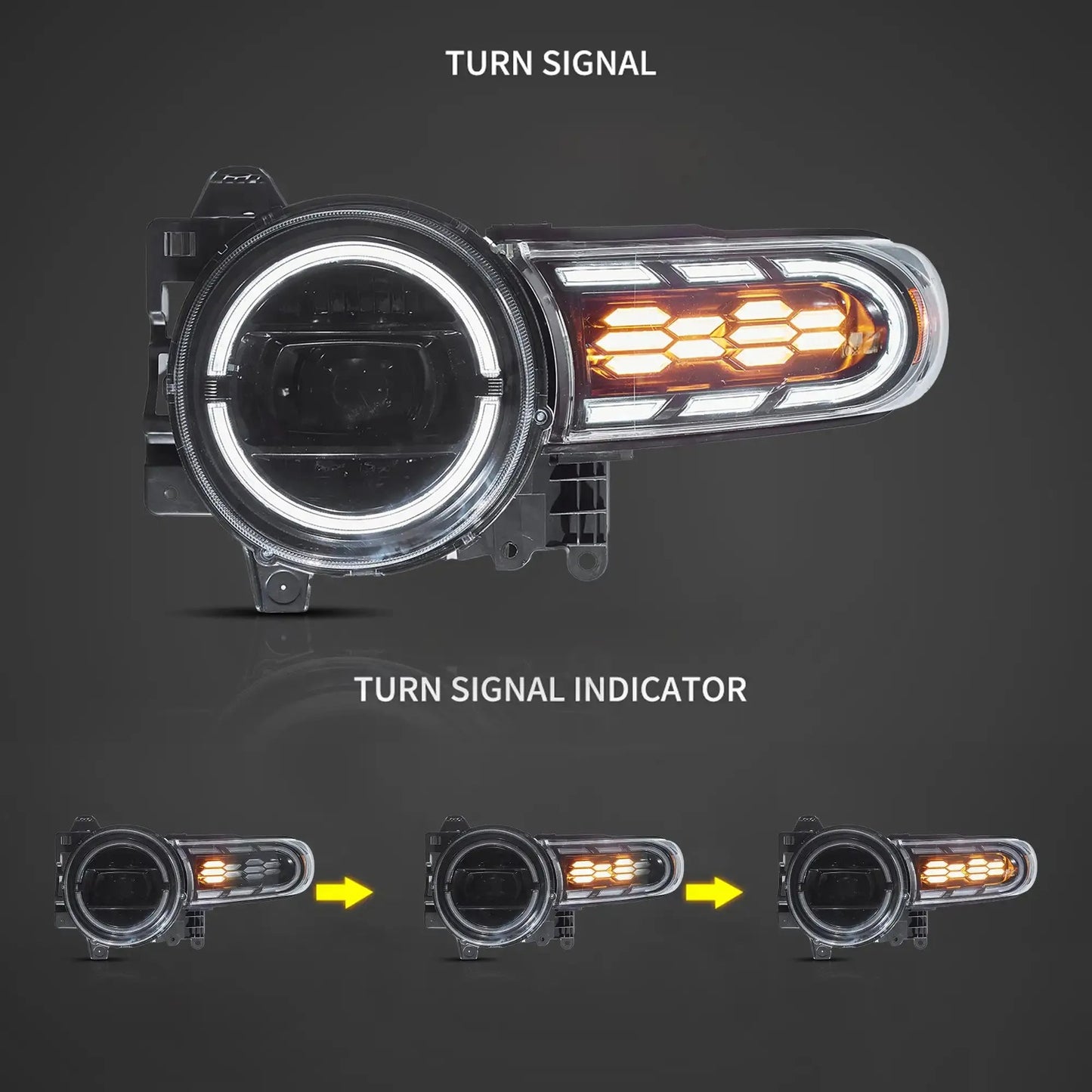 Vland 06-23 FJ Cruiser XJ10 Full LED Upgrade Headlights-Bright, Durable&Stylish sayaragear