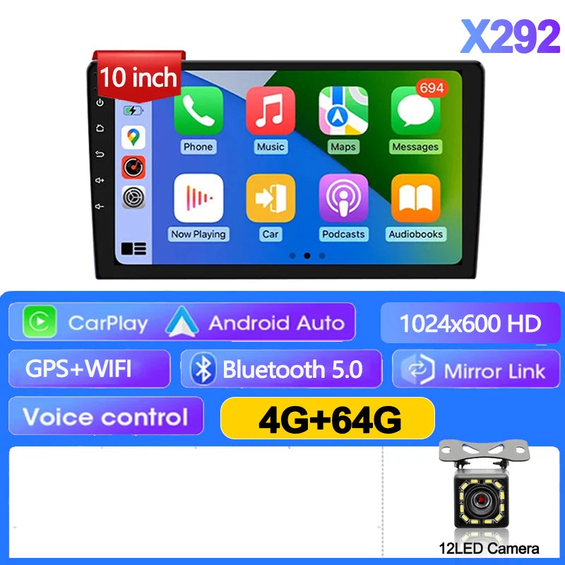 7/9/10 inch Universal Android 13 Car Radio 32G/64G Autoradio android 2 Din car radio GPS BT Central Multimedia Smart car systems sayaragear