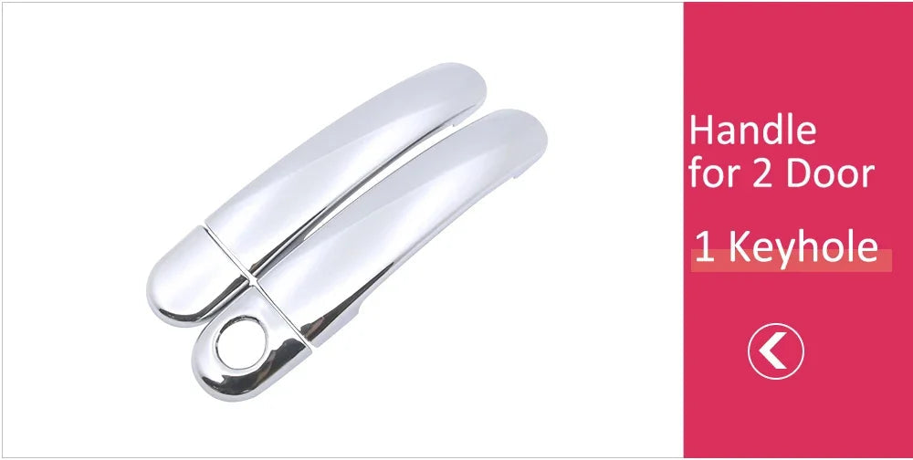 Chrome Car Door Handle Cover for Seat Leon MK1 1M 1999~2004 Handles Covering Trim Set Exterior Accessories 2000 2001 2002 2003 sayaragear