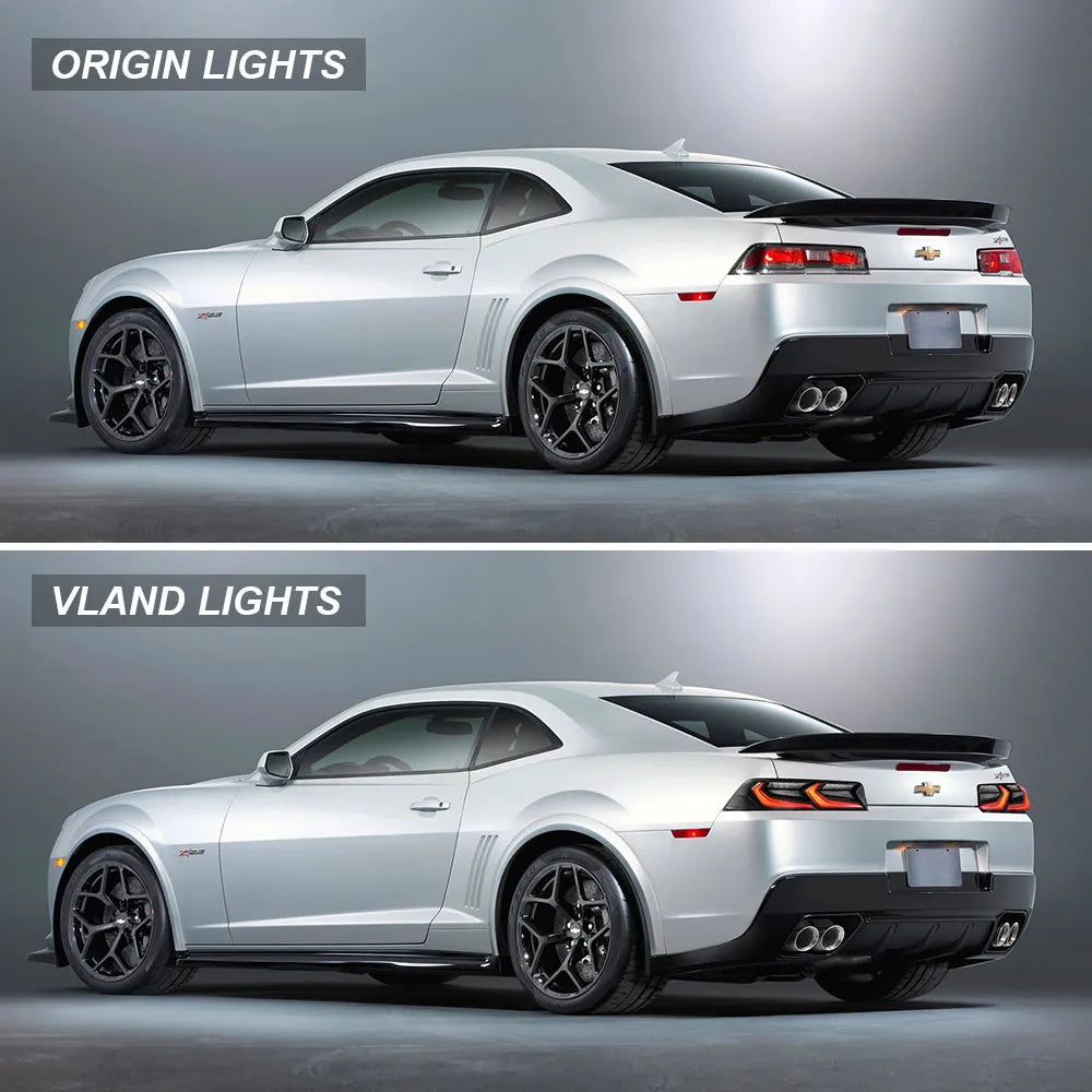 Vland 2014-2015 Camaro 5th Gen Facelift LED Tail Lights with Sequential Turn Signal Rear Lamp Assembly Upgrade sayaragear