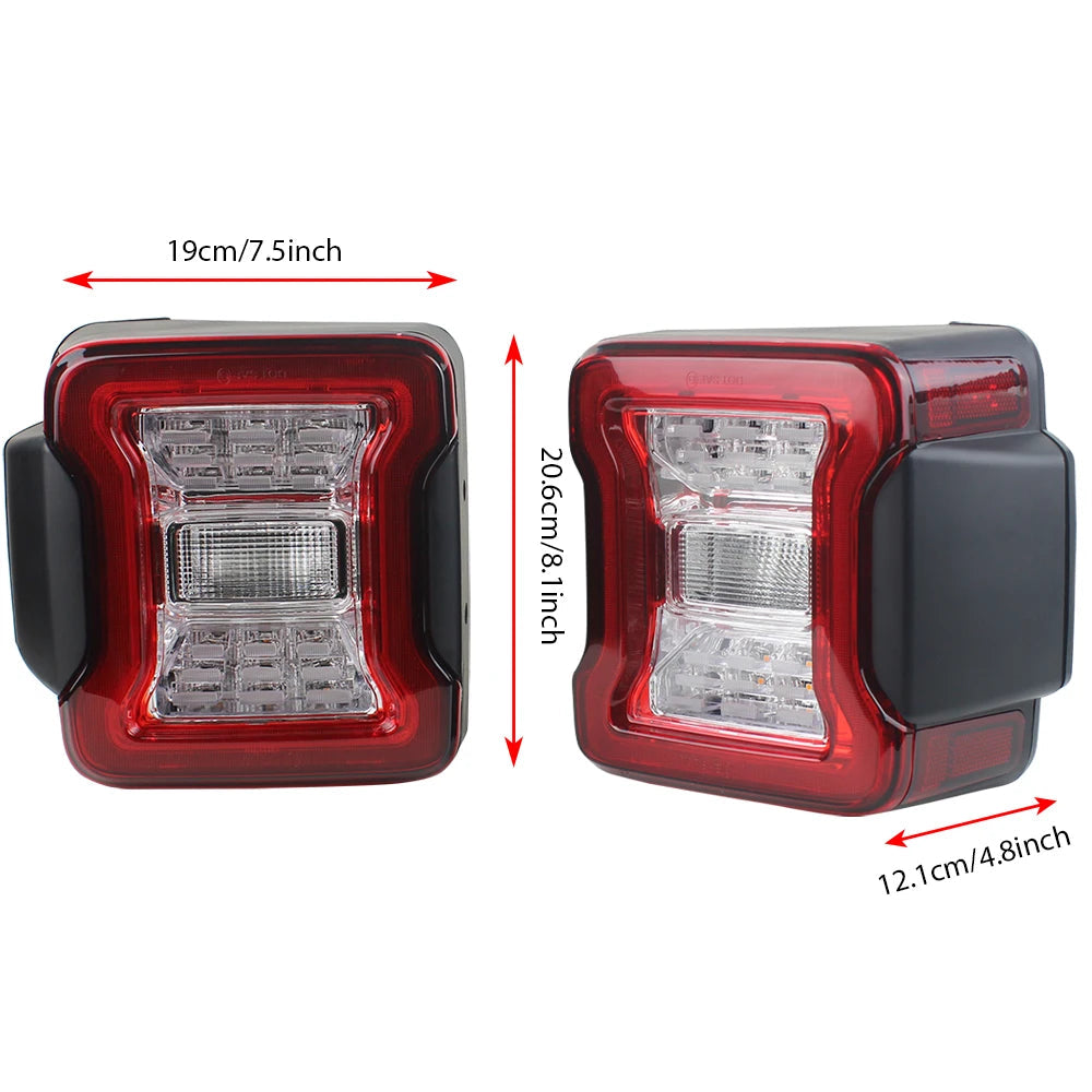 for Jeep Wrangler JK 2007-2018 LED Tail Light Taillight Assembly Rear Lamps Brake Reverse Light Daytime Running Lights sayaragear