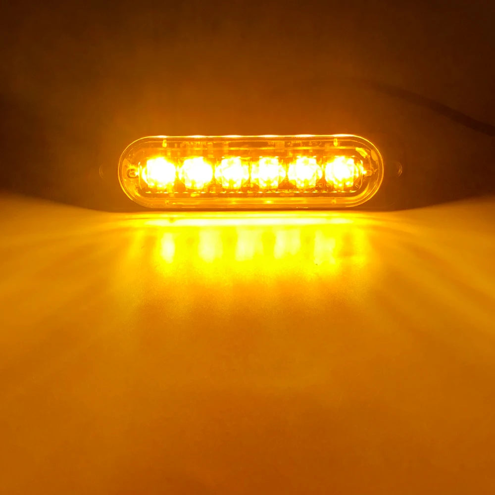 led strobe light Flashing Grille Lights Car emergency light 6LED WARN LIGHT police lights for car TRUCK strobe led light 12v 24v sayaragear